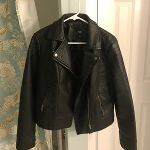 Faux Black Leather Jacket